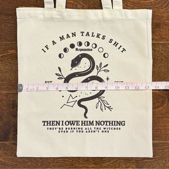 ✨2/$16 or 3/$20✨ Taylor Swift Reputation Canvas Tote Bag ‘I Did Something Bad’ - Picture 7 of 8